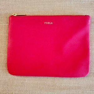 Furla Pink Leather Clutch